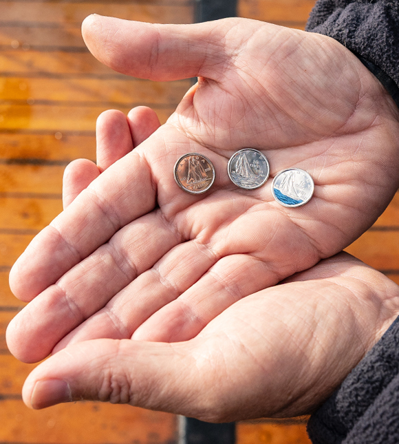 2021 anniversary of the launch of Bluenose commemorative 10-cent coins