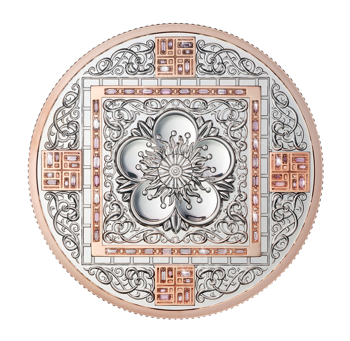 10 oz. Pure Platinum Pink Diamond Coin – Splendour