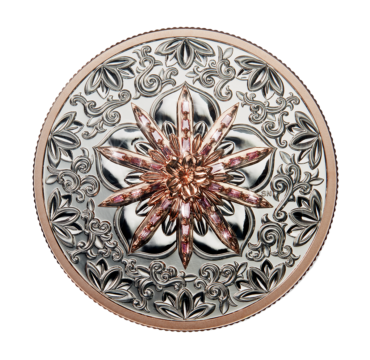2 oz. Pure Platinum Pink Diamond Coin – Grandeur