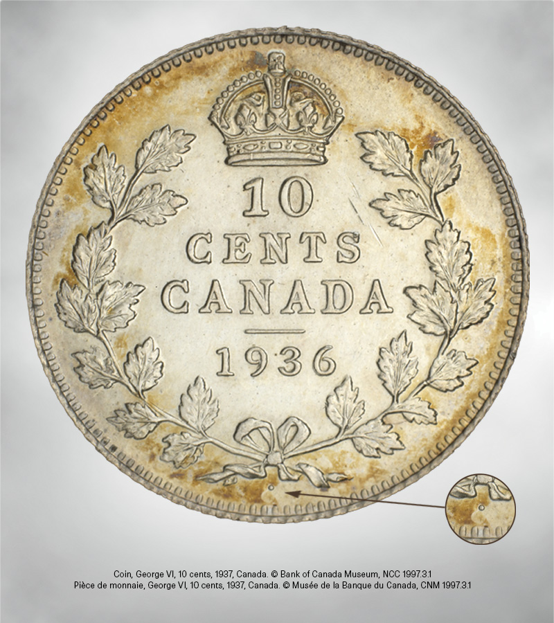 The famous 1936 dot dime The famous 1936 dot dime