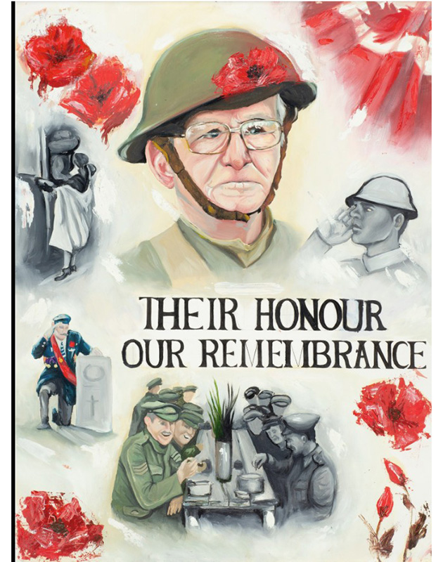 Vladyslava Pashchenko's winning poster, 2023 Legion National Foundation Senior Colour Poster Contest
