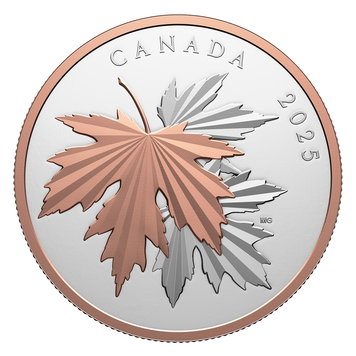 Gleaming Maple Leaves – 10 oz. Fine Silver Coin