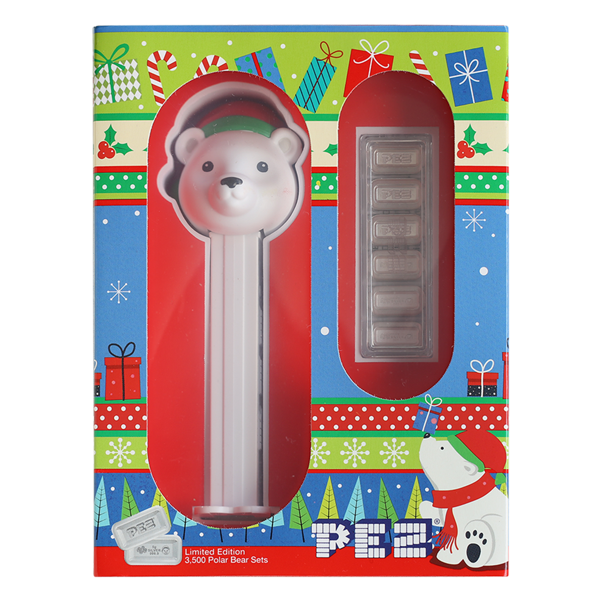 PEZ<sup>®</sup> Polar Bear - Fine silver 6 x 5 g wafers