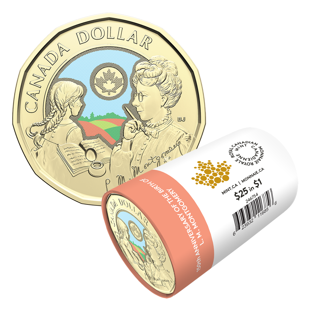 2024 $1 150th Anniversary of the Birth of L. M. Montgomery Colourizeded Special Wrap Roll