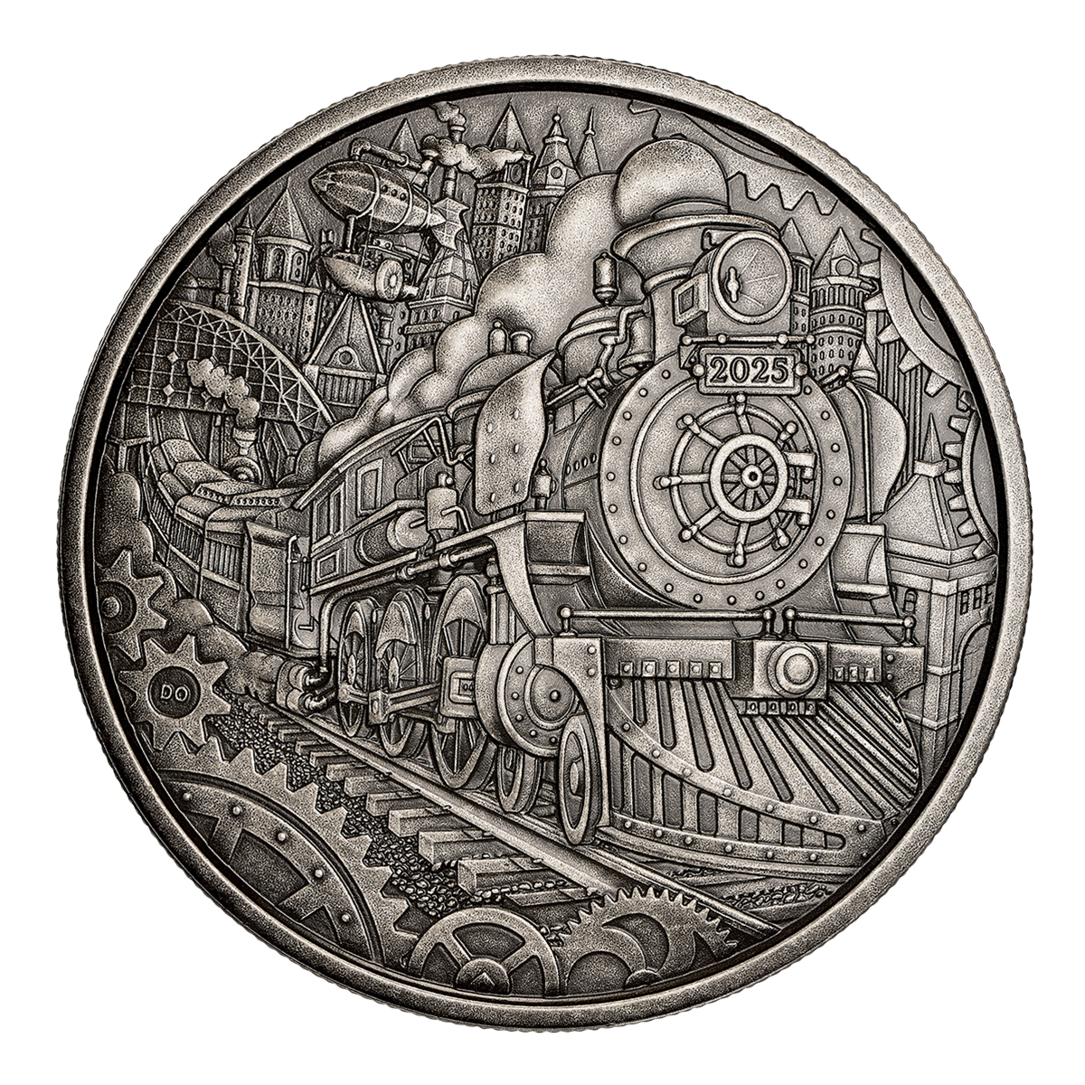 A Whimsical Tale: Steam Locomotive – 3 oz. Fine Silver Coin