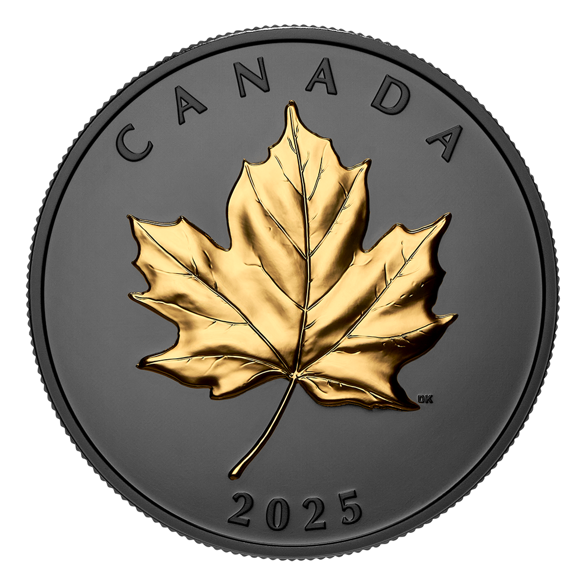 Gilded Elegant Maple – 1 oz. Fine Silver Coin
