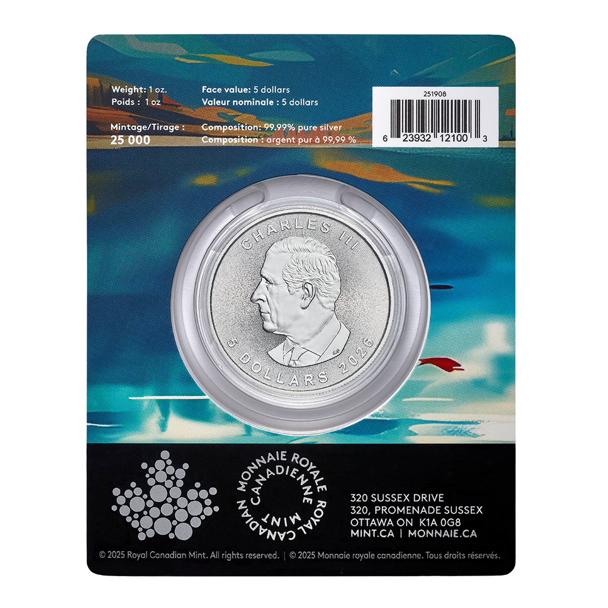 2026 Treasured Silver Maple Leaf: Celebration Privy Mark - 1 oz. 99.99% Pure Silver Coin (Premium Bullion) 