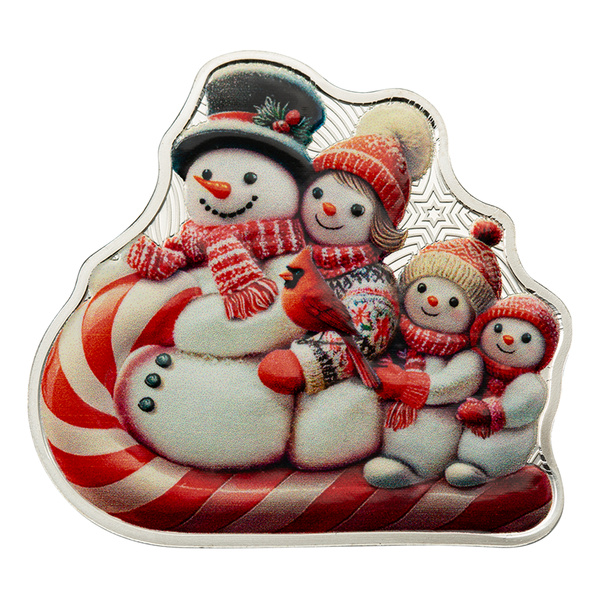 Snowman Winter Sleigh Ride - Fine Silver Coin