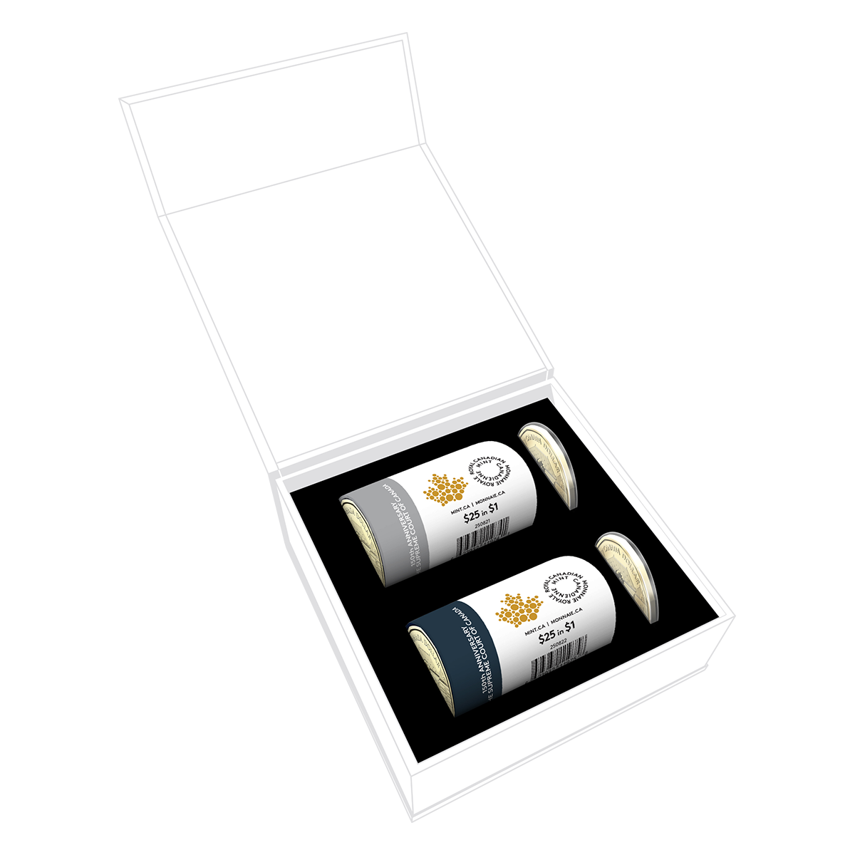 2025 $1 150th Anniversary of the Supreme Court of Canada Special Wrap Roll Box Set