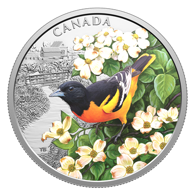Colourful Birds: Baltimore Oriole – 1 oz. Fine Silver Coin