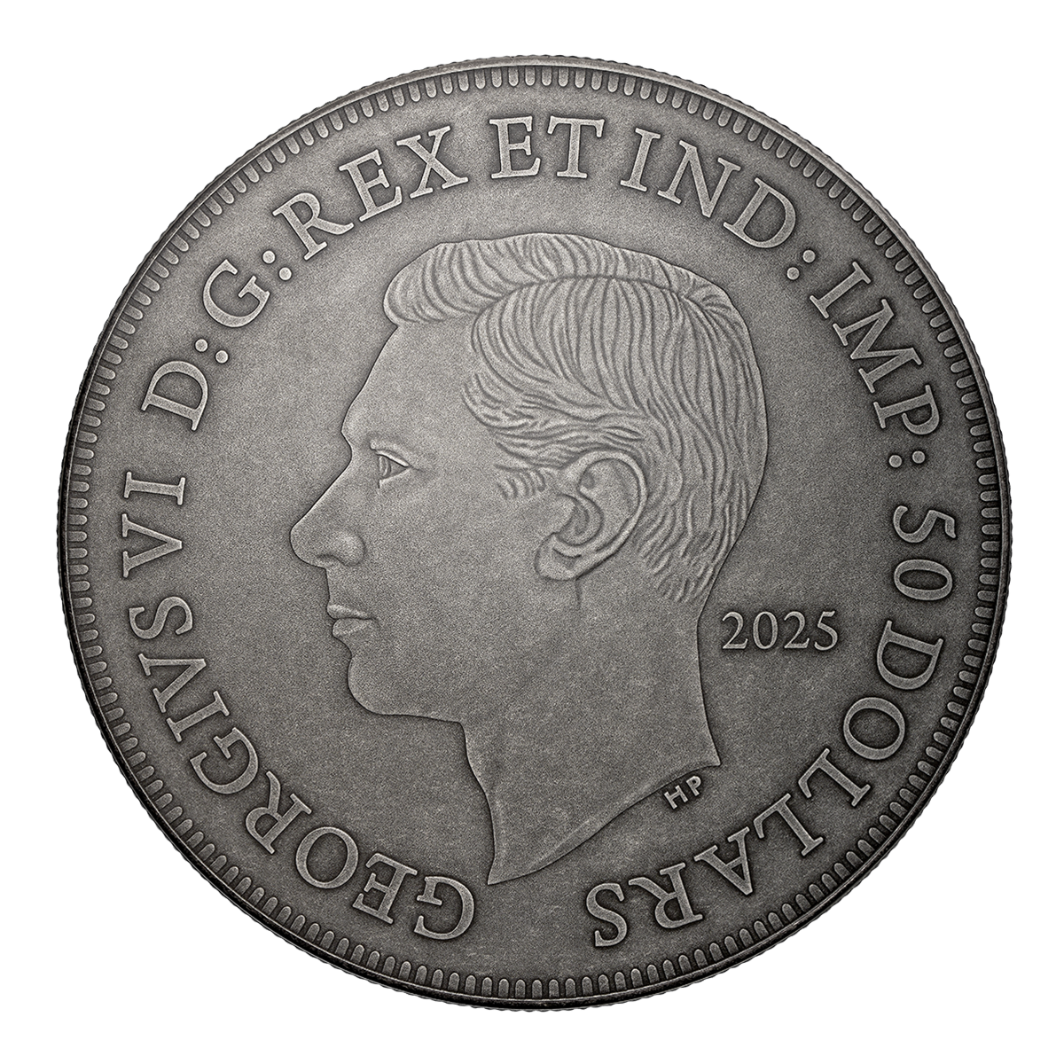 Emanuel Hahn’s Original Sketch: Royal Visit – 5 oz. Fine Silver Coin