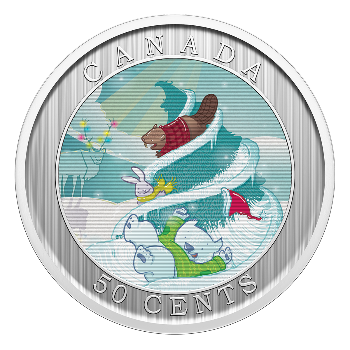Whimsical Holiday Tree – Lenticular Coin (2025)