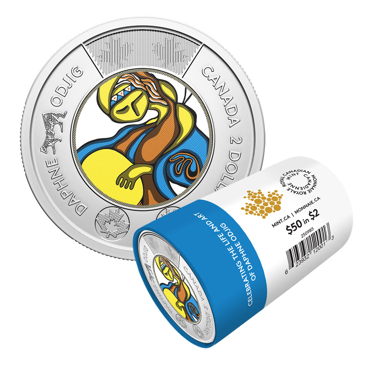 2025 $2 Celebrating the Life and Art of Daphne Odjig Colourized Special Wrap Roll