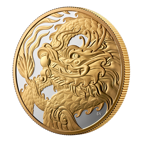 Angled reverse of Silver Coin