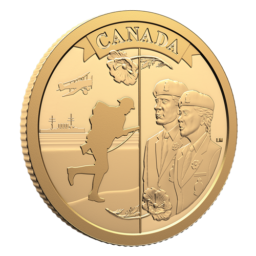 Angled reverse of Gold Coin