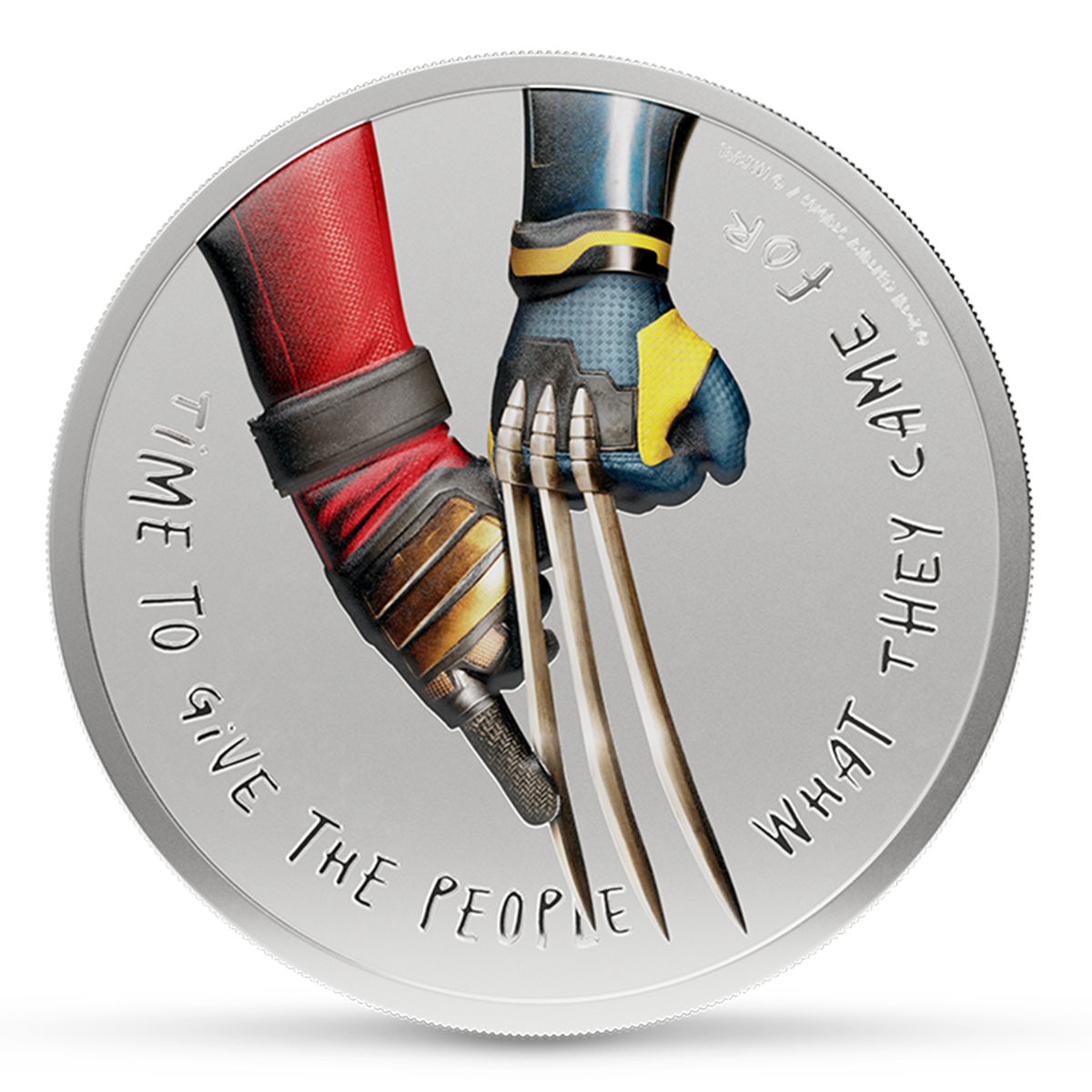 Deadpool and Wolverine – 1 ﻿oz. Pure Silver Collectible Obverse