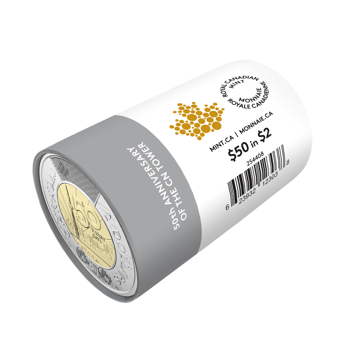 2026 $2 50th Anniversary of the CN Tower Non-colourized Special Wrap Roll