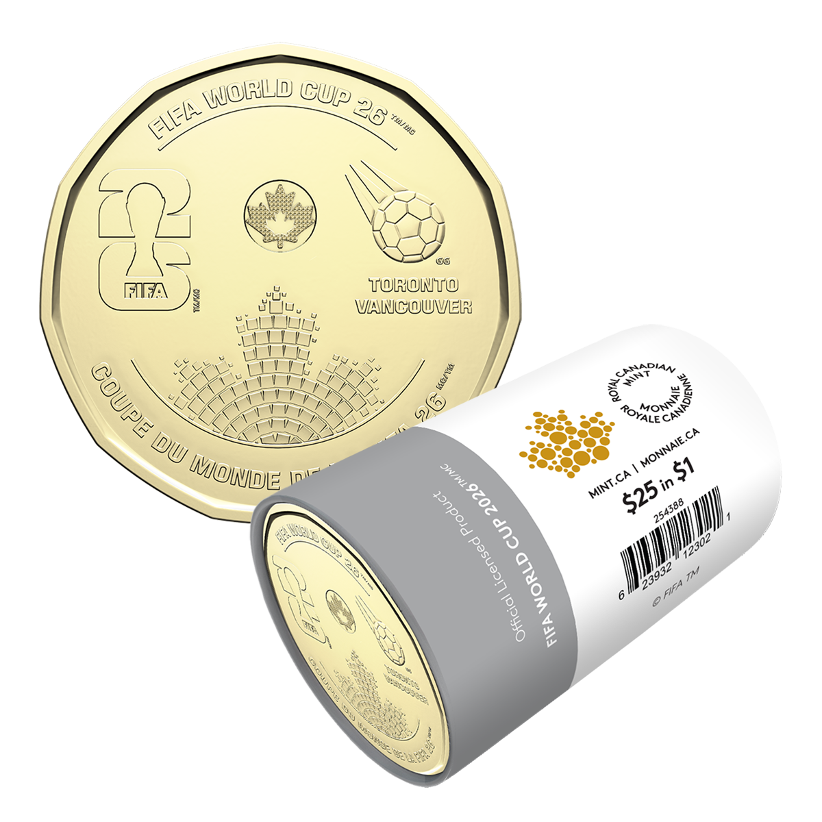 2026 $1 FIFA World Cup 2026ᵀᴹ Non-colourized Special Wrap Roll 