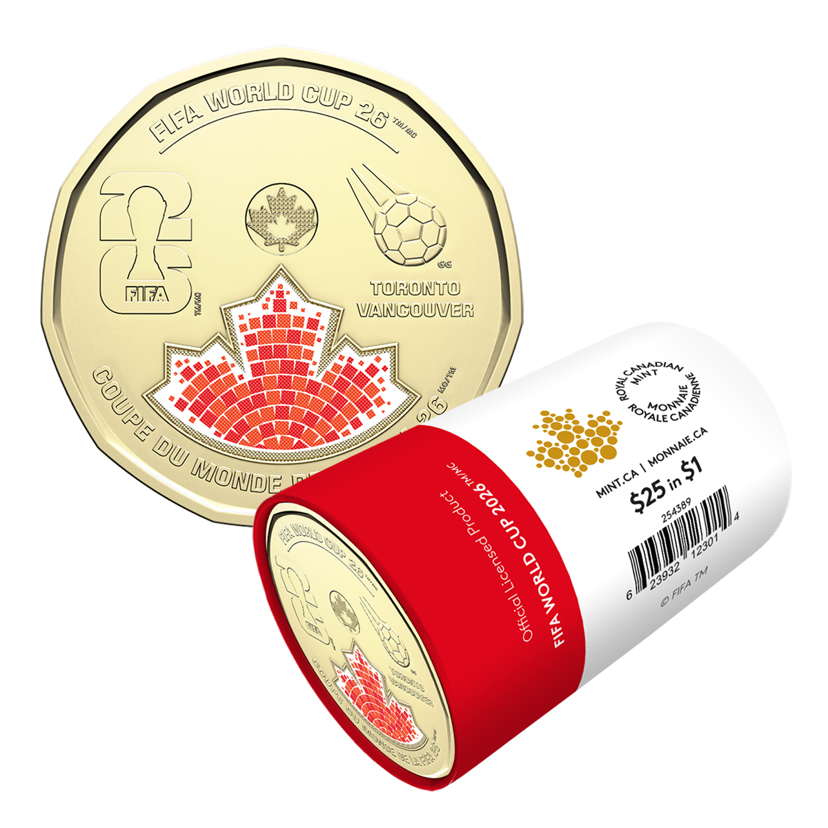 2026 $1 FIFA World Cup 2026ᵀᴹ Colourized Special Wrap Roll