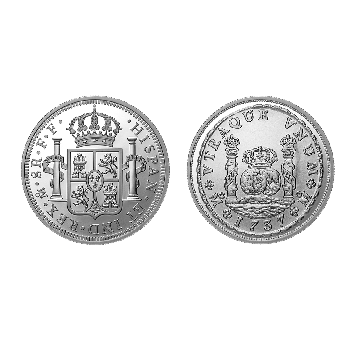 History of Canadian Currencies: The Spanish Dollar – Fine Silver Two-Coin Set