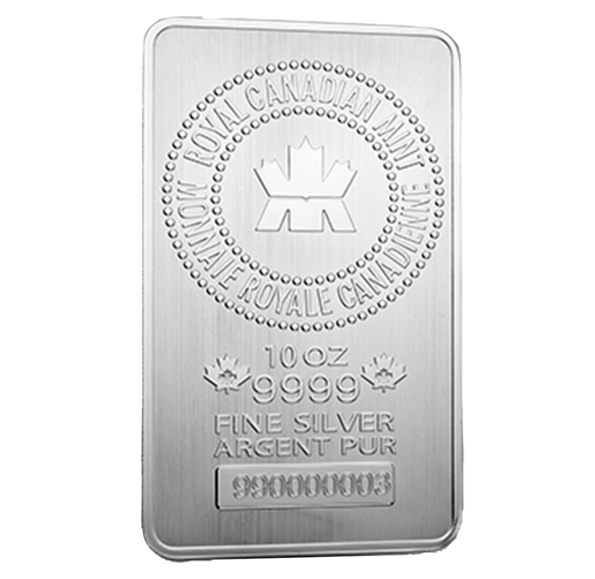 2020 Royal Canadian Mint's Bullion 10 oz. Silver Bar (Bullion)