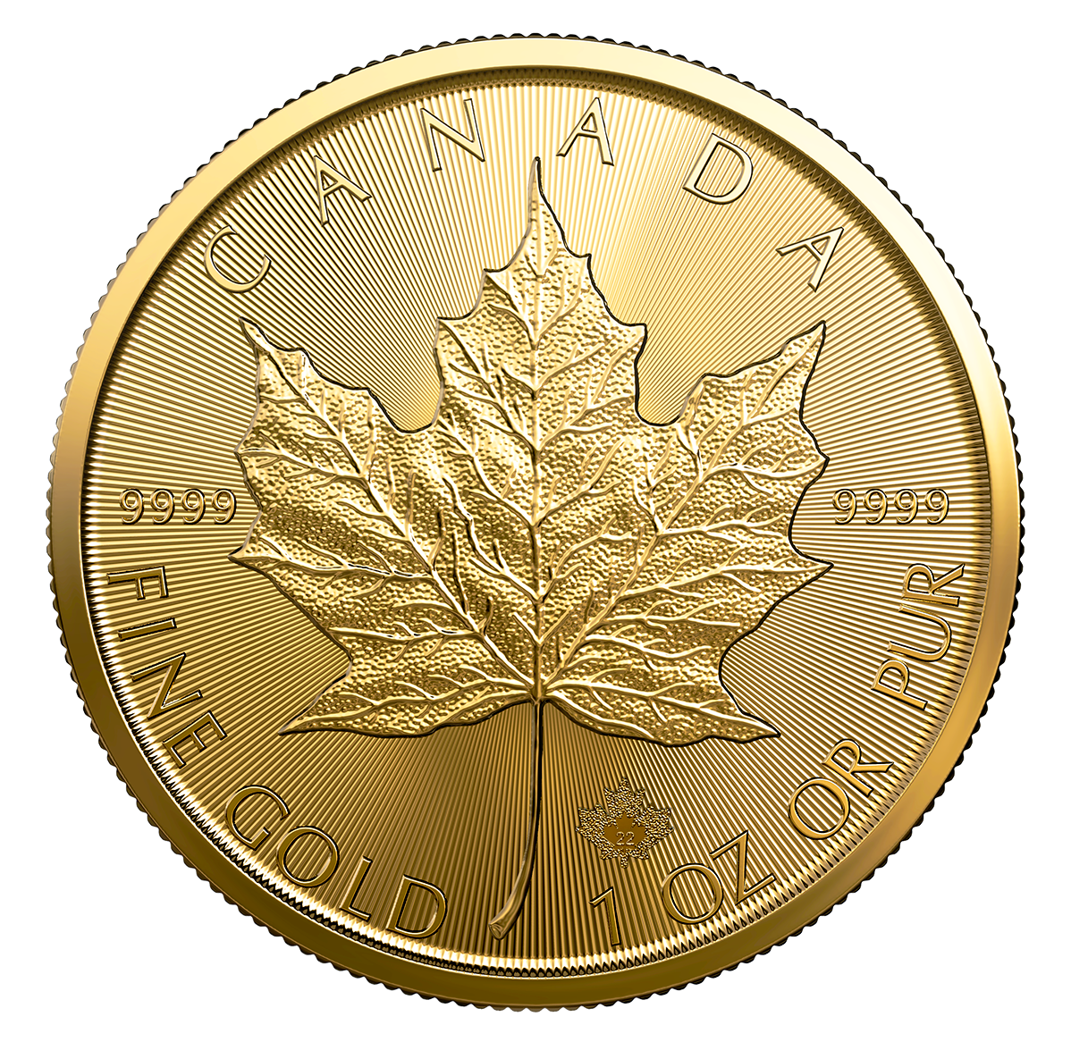 2022 Gold Maple Leaf Coin – 1 oz. 99.99% Pure (Bullion)