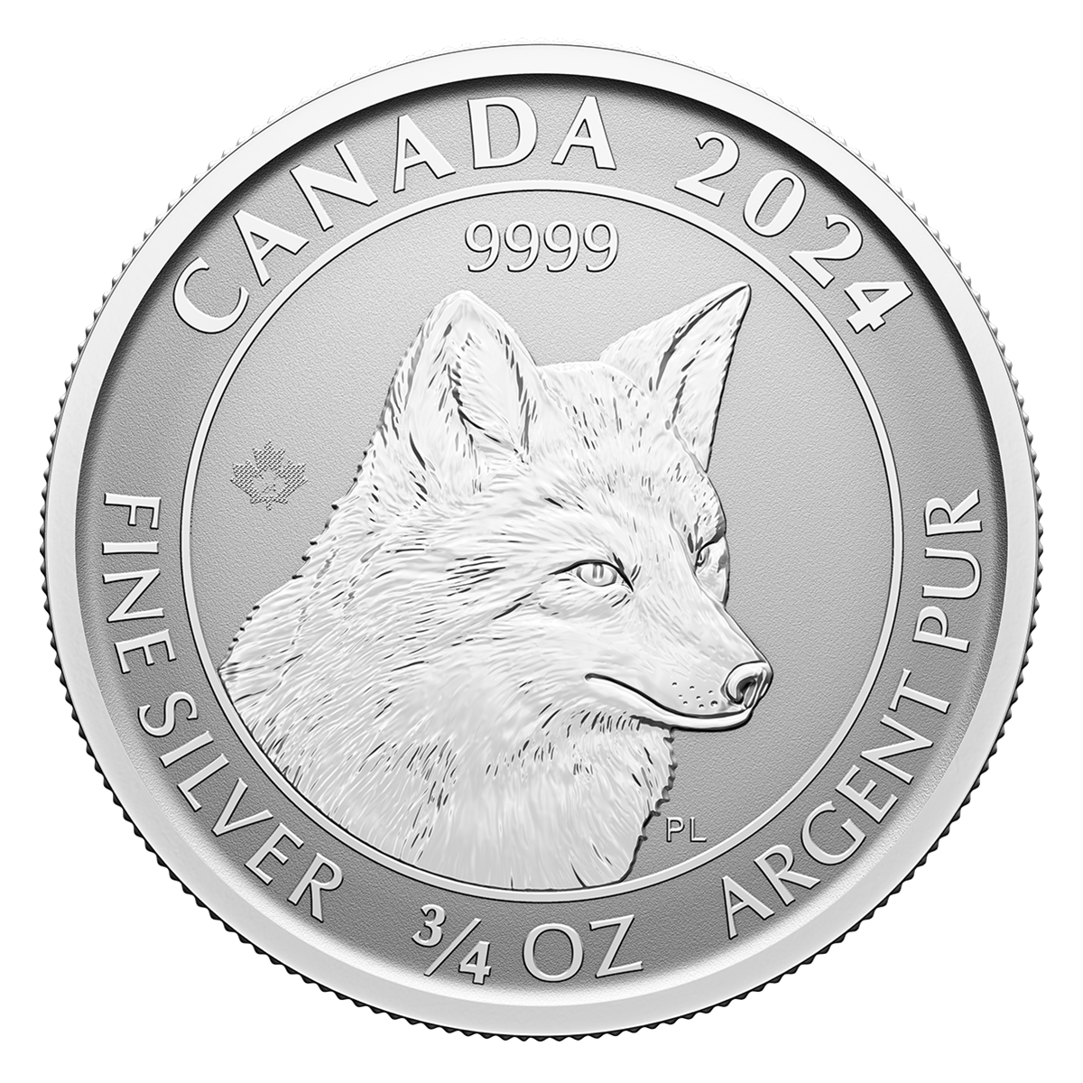 Red Fox - ¾ oz. 99.99% Pure Silver Coin (Bullion)