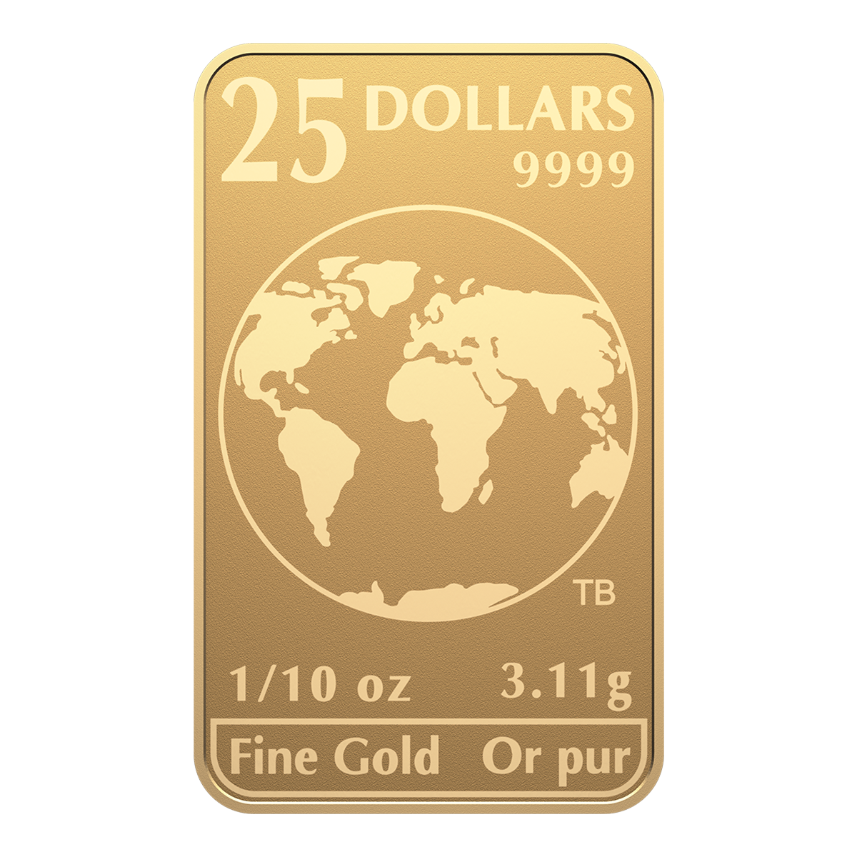 Global Trade Bar - 2025 1 oz. (10 x 1/10 oz.) Pure Gold (Bullion) 