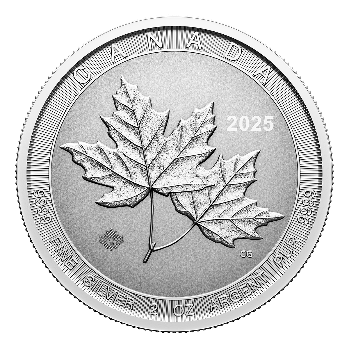 Twin Maples - 2025<br/>2 oz.99.99% Pure Silver Coin (Bullion)