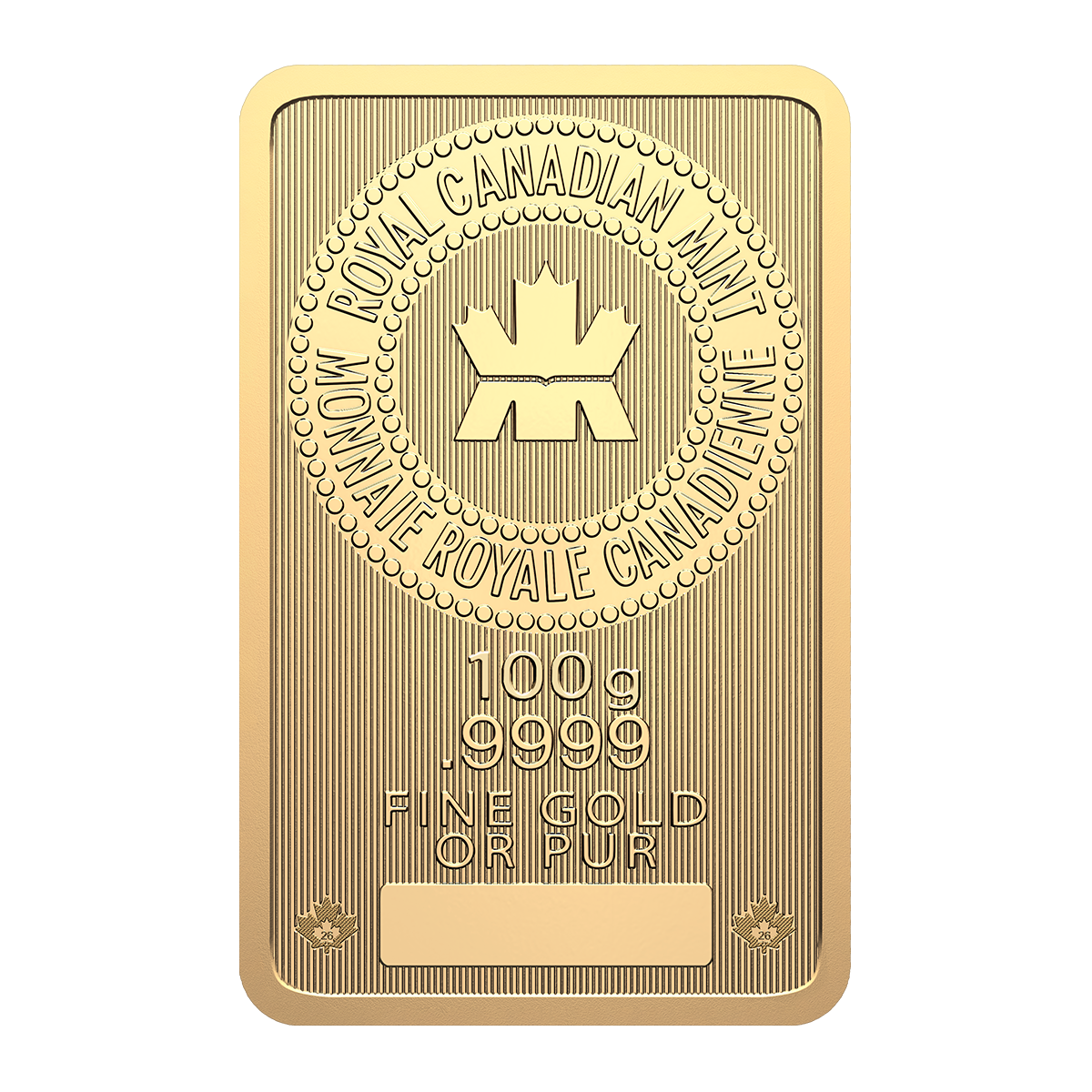2026 100g 99.99% Pure Gold Bar (Bullion)